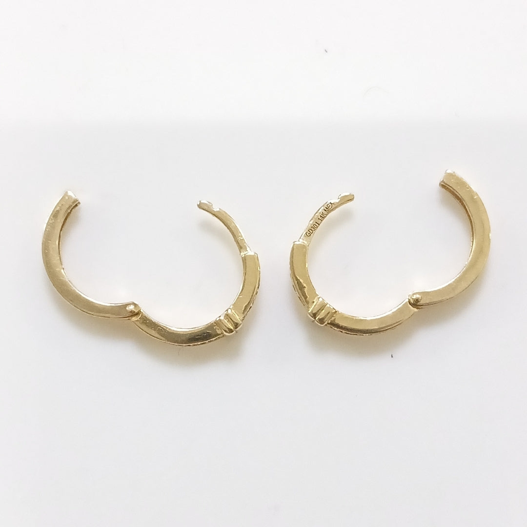 ARETES HUGGIES C CIRCONIA 14K 2 GR (NUEVO)
