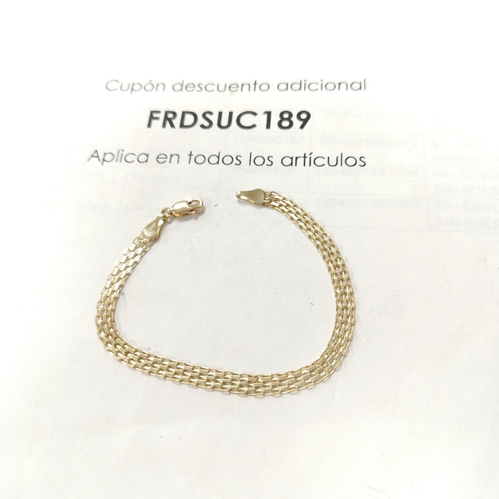 PULSERA ESPECIAL 10K 18 CM 3.9 GR (NUEVO)