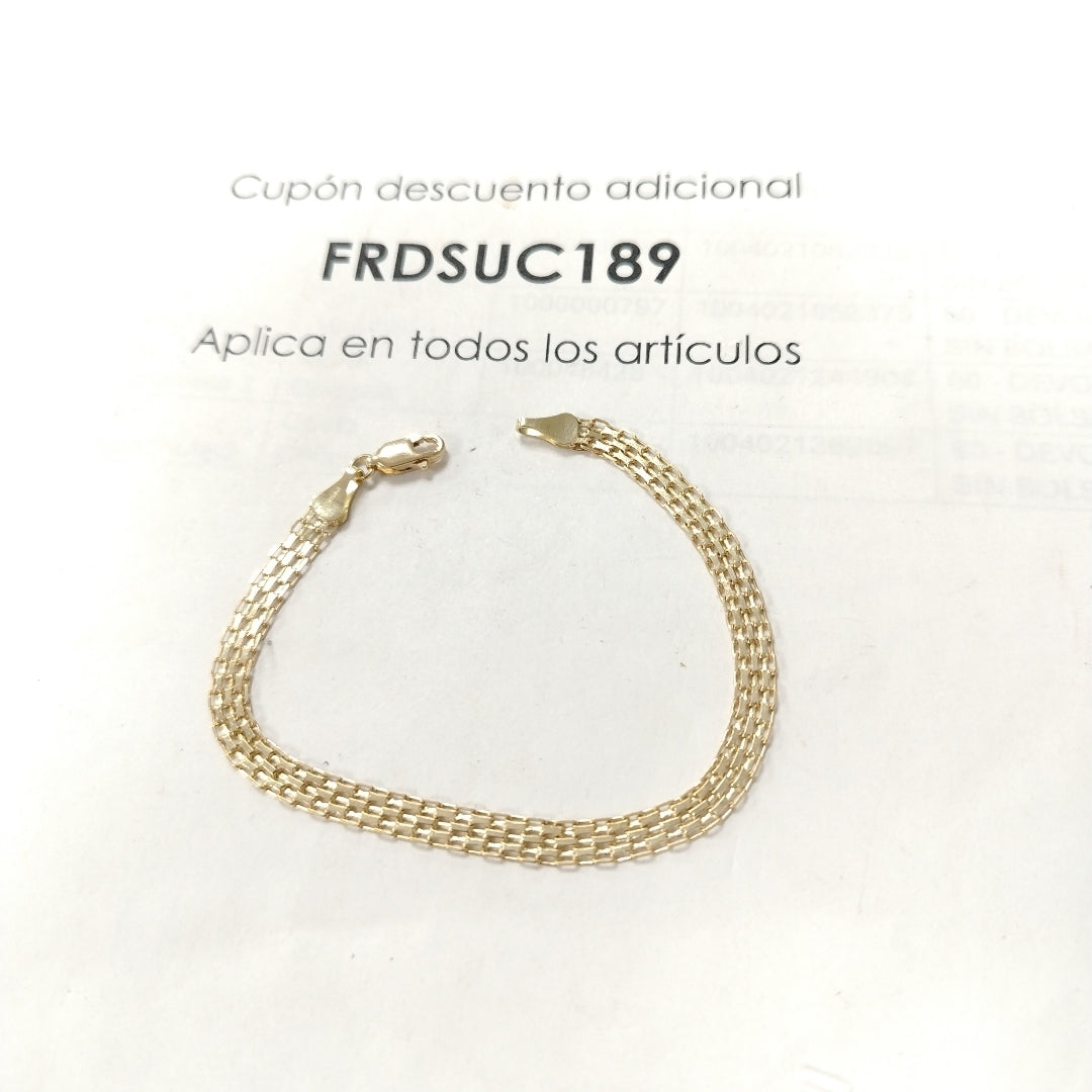 PULSERA ESPECIAL 10K 18 CM 3.9 GR (NUEVO)