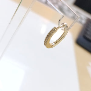 ARETES ARRACADAS CON CIRCONIAS 14K 1.2 GR (NUEVO)
