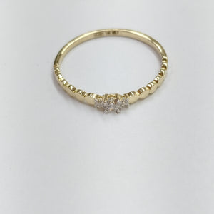 ANILLO ANILLITO C CIRCONIAS 14K 8.5 TALLA 1.2 GR (NUEVO)