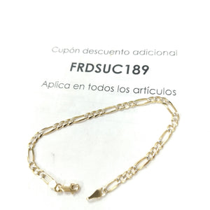 PULSERA 3X1 DIAMANTADA 14K 21 CM 5.1 GR (NUEVO)