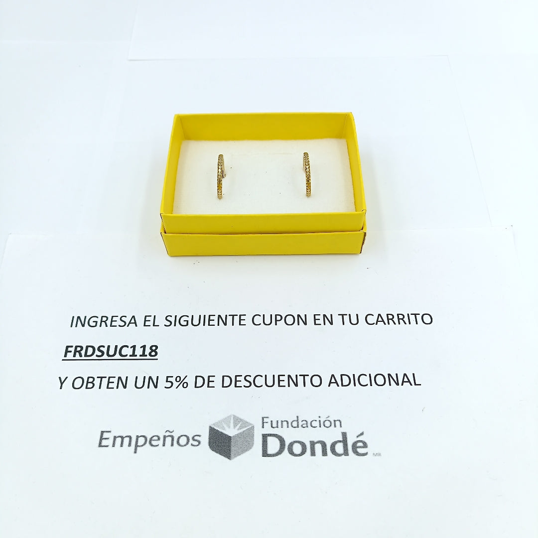 ARRACADAS PAR ORO 10 K 1.4 GRMS (SEMINUEVO)