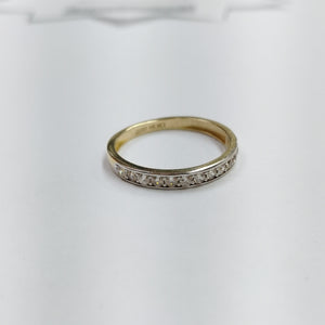 ANILLO ANILLITO C CIRCONIAS 14K 9 TALLA 2.4 GR (NUEVO)
