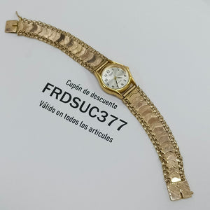 RELOJ CAJA ACERO PULSO ORO ORO 8 K 23.4 GRMS (SEMINUEVO)
