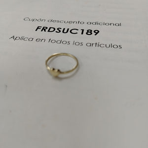 ANILLOS ANILLITO FIG CORAZON 10K TALLA 8 1.1 GR (NUEVO)