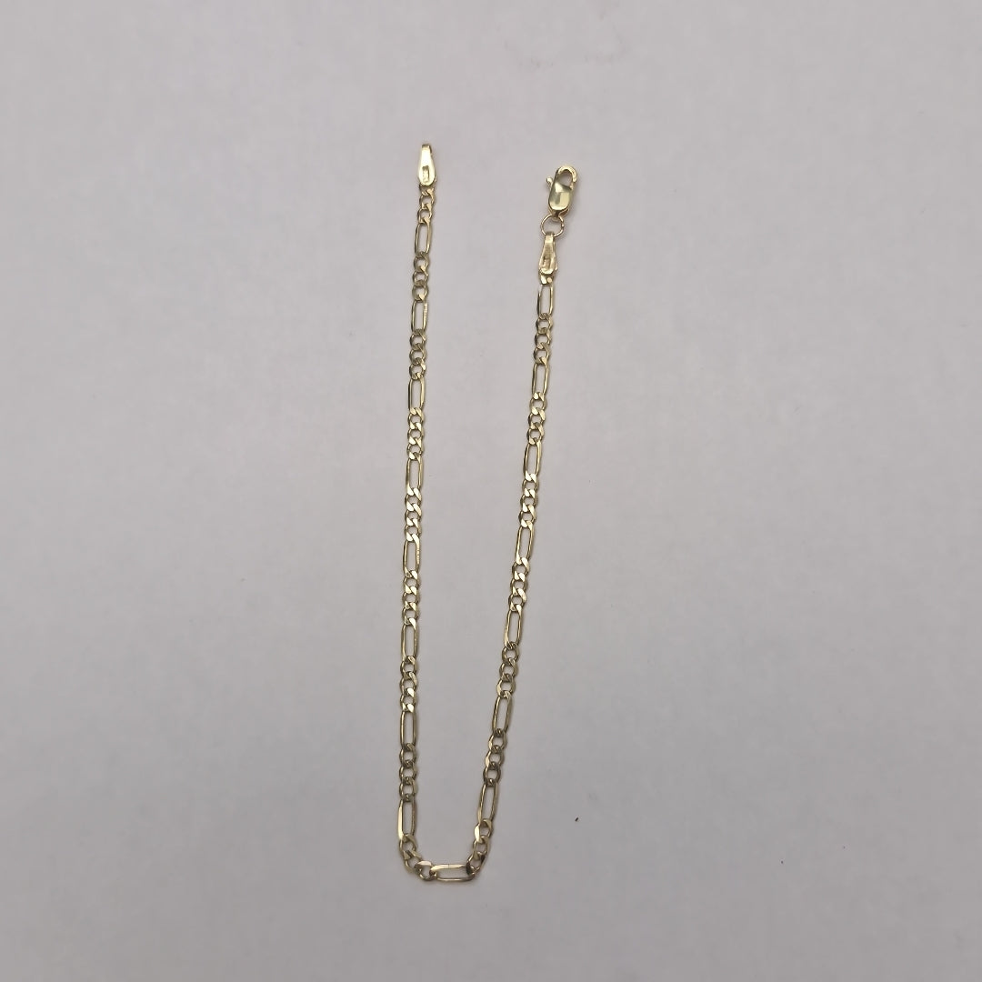 PULSERA TEJIDO 3X1 14K 21 CM 2.3 GR (NUEVO)