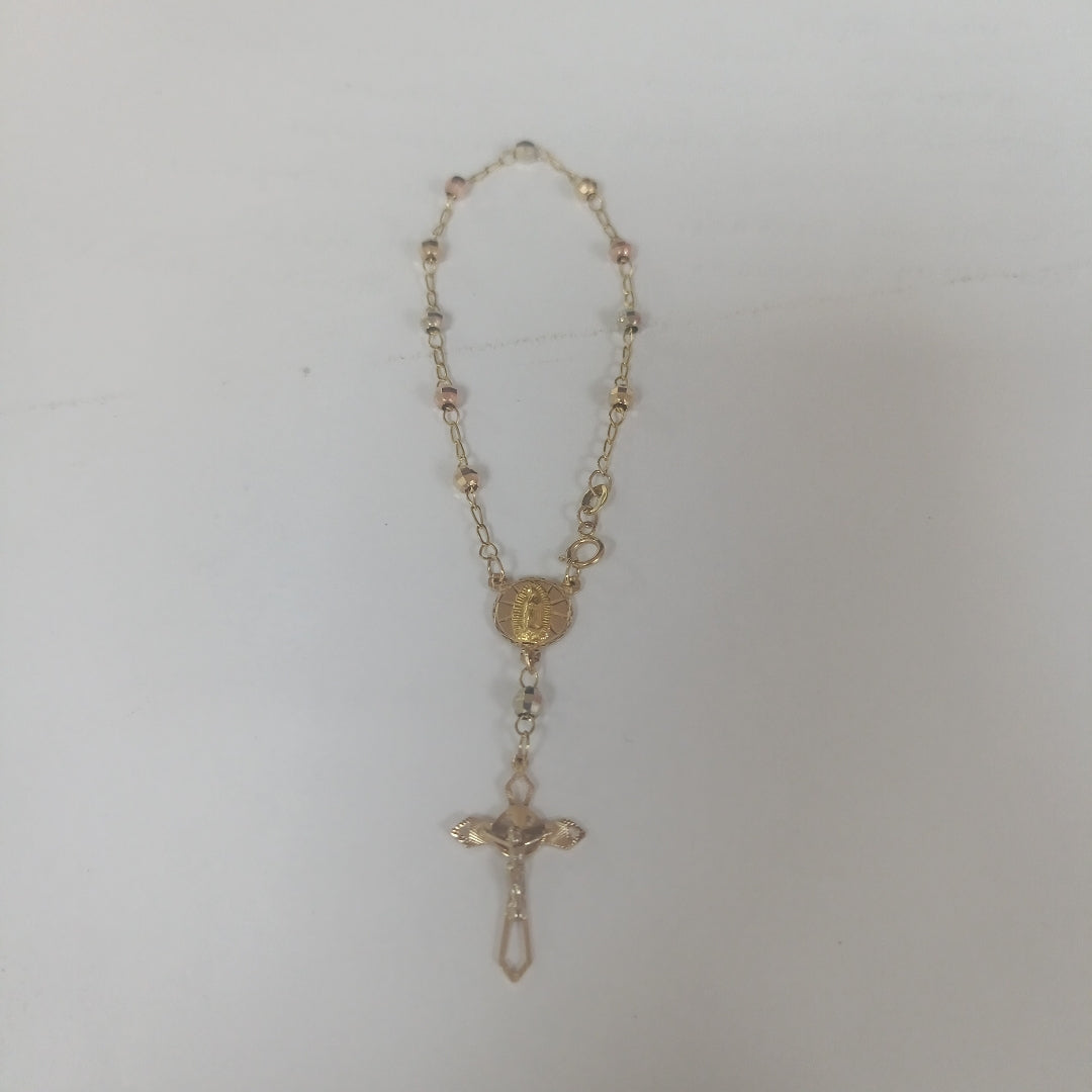 PULSERA DECENARIO COMBINADO 14K 18 CM 3.3 GR (NUEVO)