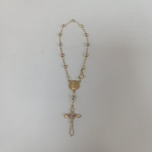 PULSERA DECENARIO COMBINADO 14K 18 CM 3.3 GR (NUEVO)