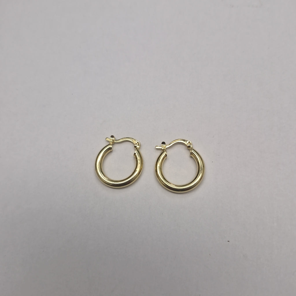 ARETES TEJIDO ARRACADAS LISAS 14K 1.6 GR (NUEVO)