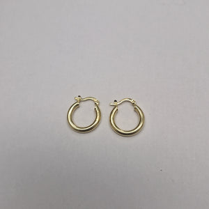 ARETES TEJIDO ARRACADAS LISAS 14K 1.6 GR (NUEVO)