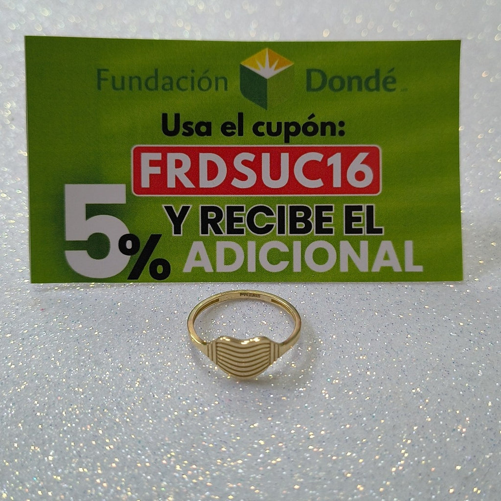 ANILLOS FIG CORAZON 14K TALLA 9 1.9 GR (NUEVO)