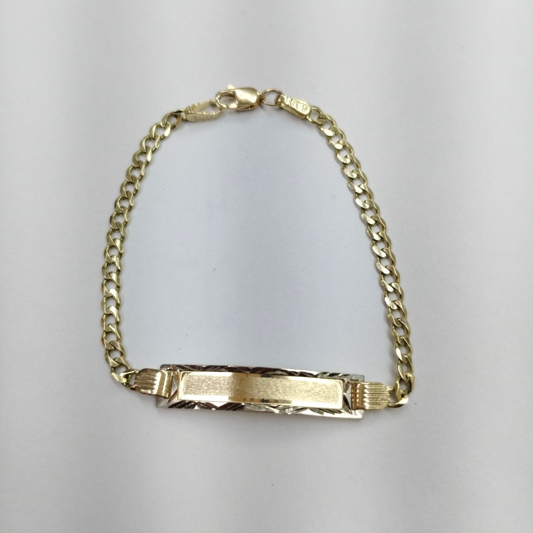 PULSERA ESCLAVA BARBADA 14K 16 CM 3.8 GR (NUEVO)