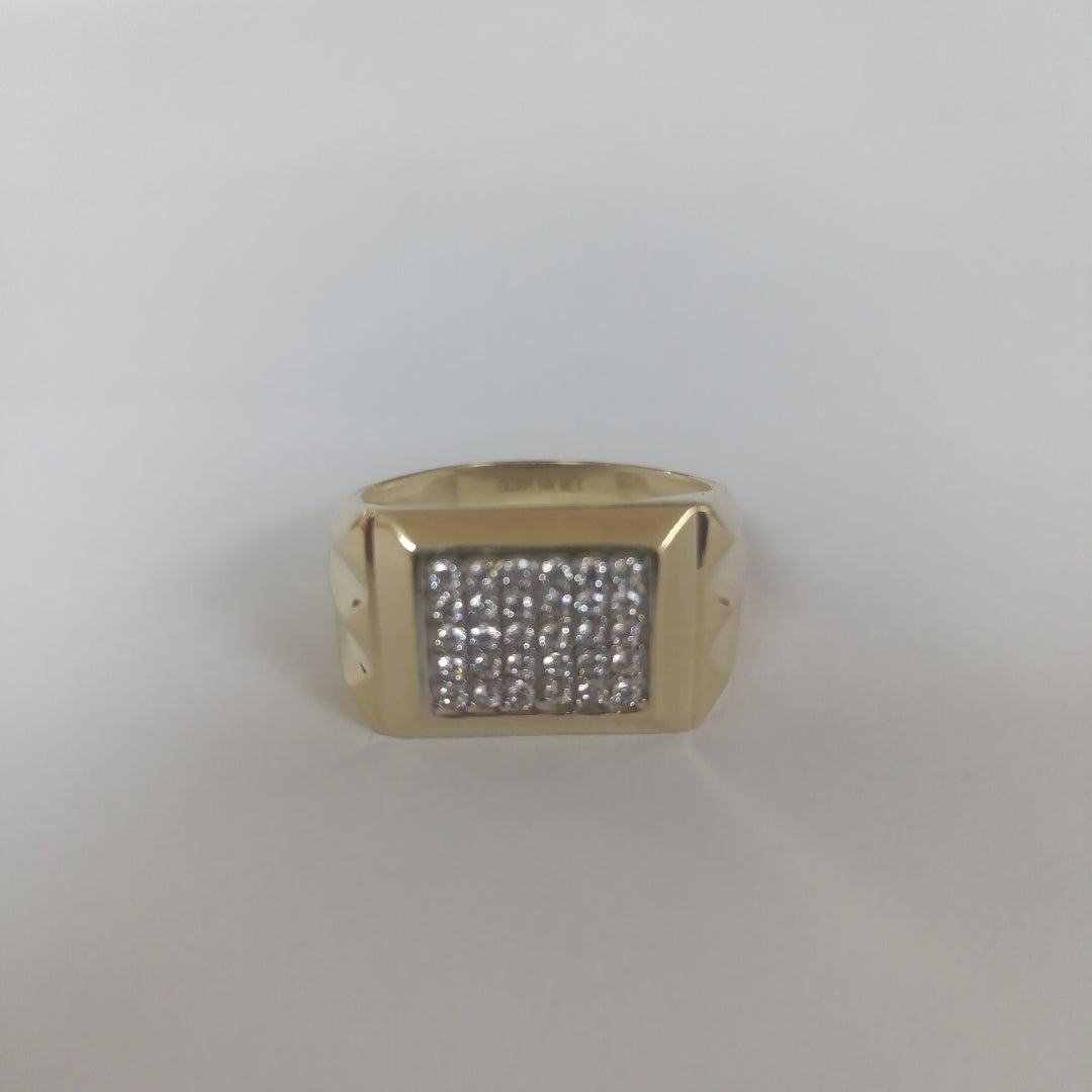 ANILLO C CIRCONIAS 14K 11.5 TALLA 6 GR (NUEVO)