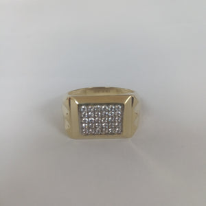 ANILLO C CIRCONIAS 14K 11.5 TALLA 6 GR (NUEVO)