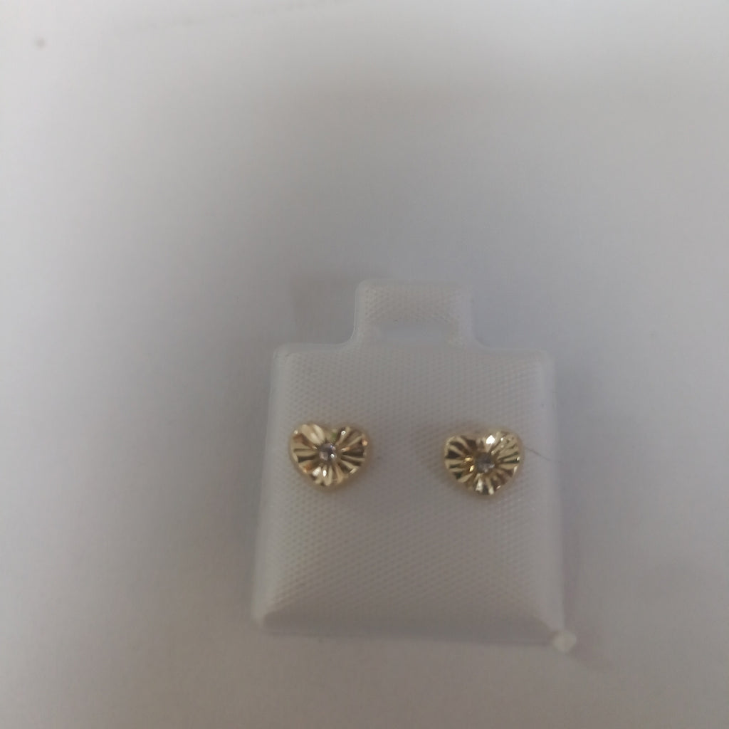 BROQUELES BROQUEL FIG CORAZON C CIRCONIA 14K 0.2603 GR (NUEVO)