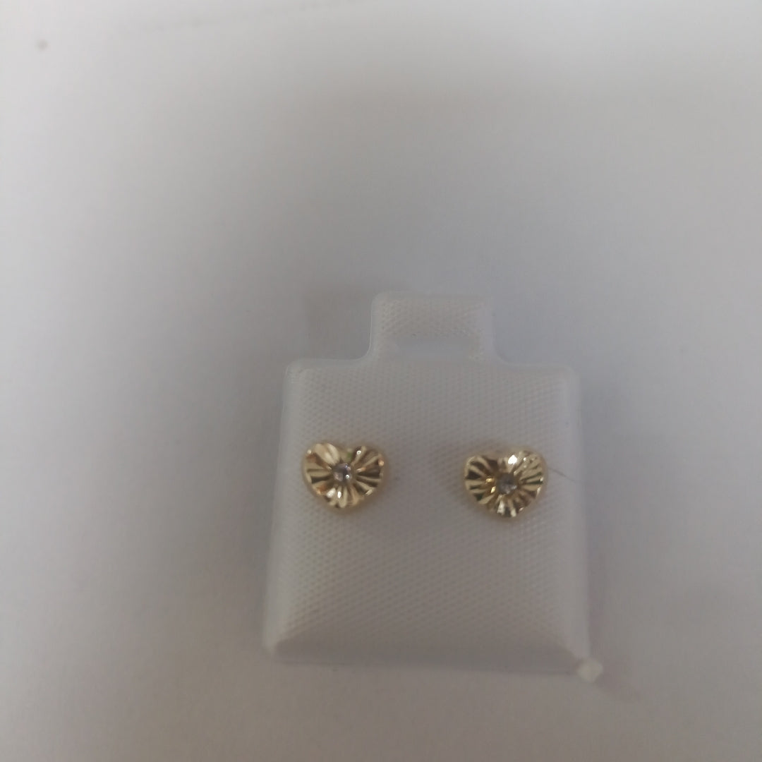 BROQUELES BROQUEL FIG CORAZON C CIRCONIA 14K 0.2603 GR (NUEVO)