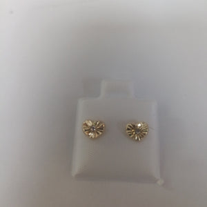 BROQUELES BROQUEL FIG CORAZON C CIRCONIA 14K 0.2603 GR (NUEVO)