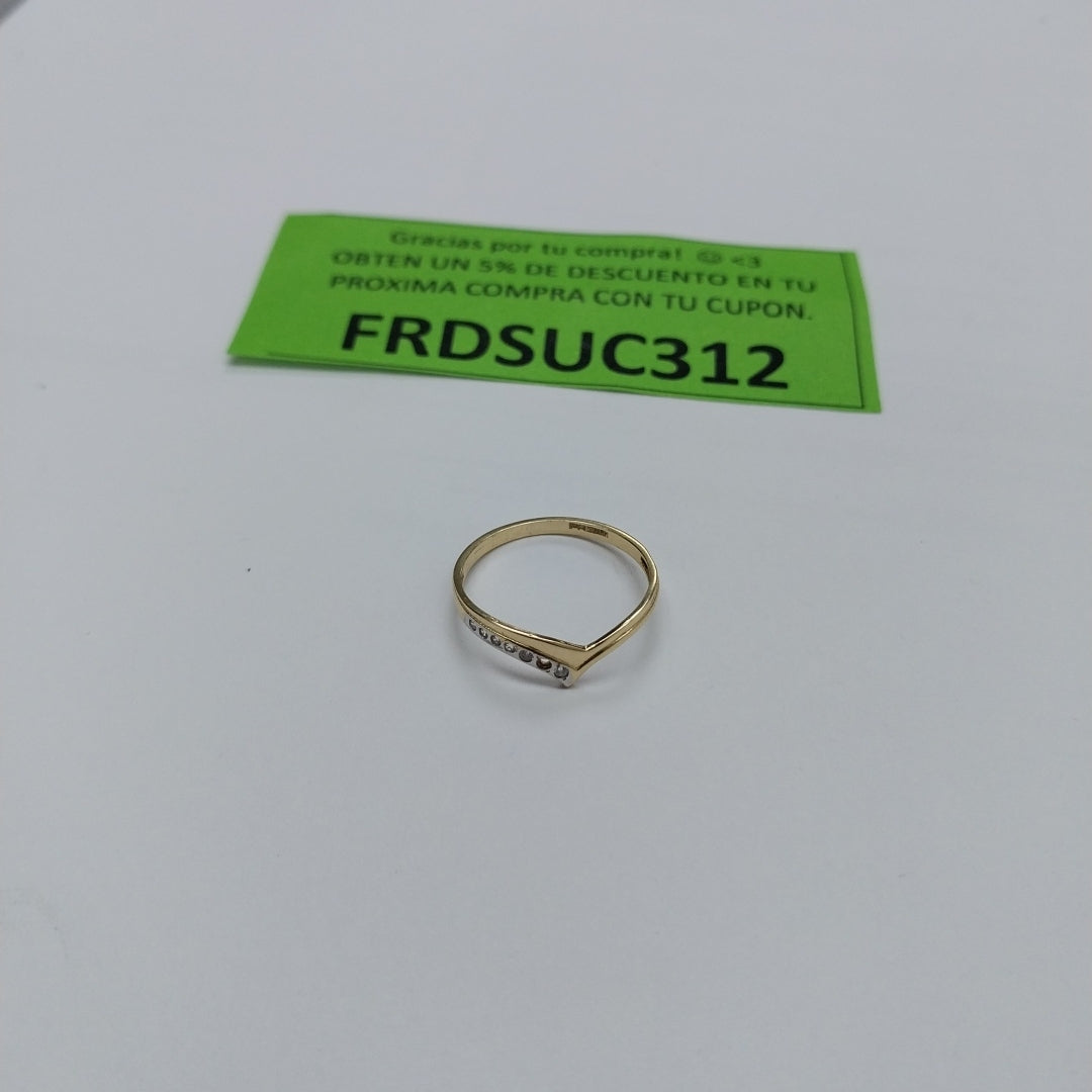 ANILLOS CON CIRCONIAS 14K TALLA 7 1 GR (NUEVO)