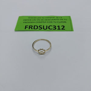 ANILLOS ANILLITO FIG TREBOL 4 HOJAS 10K TALLA 8 0.8 GR (NUEVO)