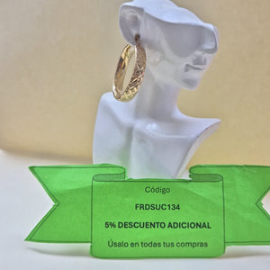 ARRACADAS PAR ORO 14 K 6.2 GRMS (SEMINUEVO)