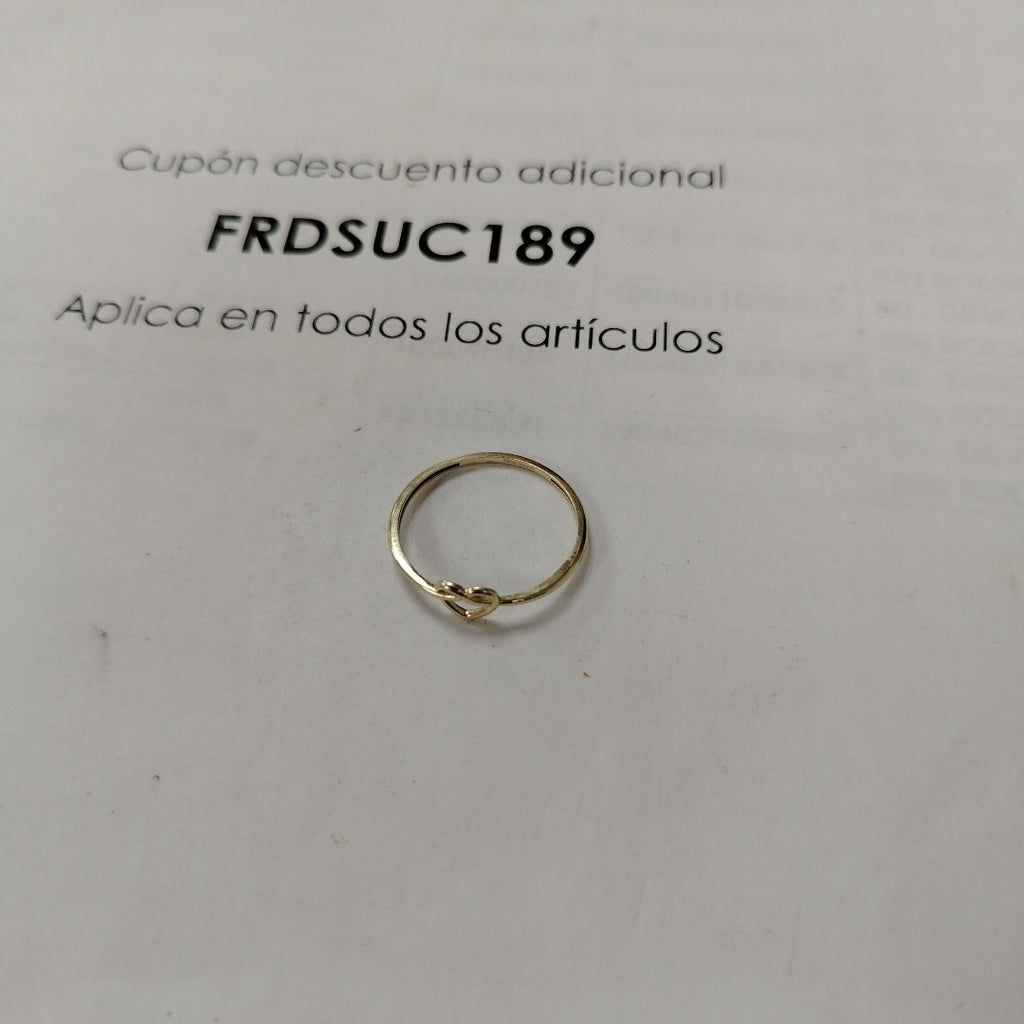 ANILLOS ANILLITO FIG CORAZON 10K TALLA 9 0.9 GR (NUEVO)