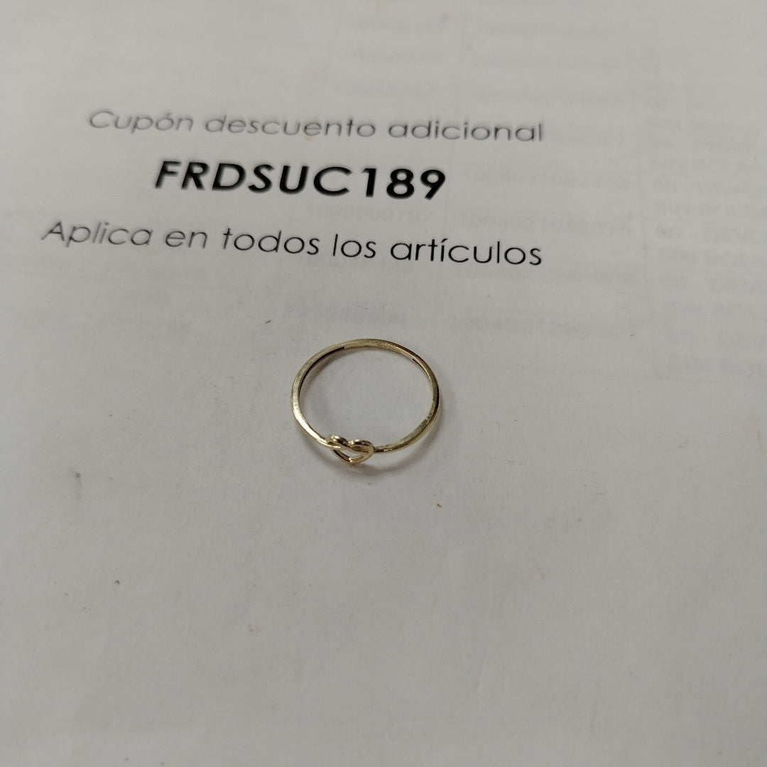 ANILLOS ANILLITO FIG CORAZON 10K TALLA 9 0.9 GR (NUEVO)