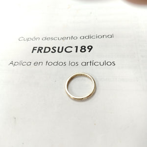 ANILLO ARGOLLA C CIRCONIAS 14K 7 TALLA 2.5 GR (NUEVO)