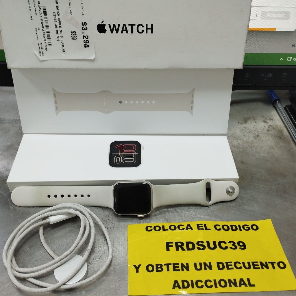 SMARTWATCH APPLE SE 3 ALUMINIO A3324 40 MM GPS (SEMINUEVO)