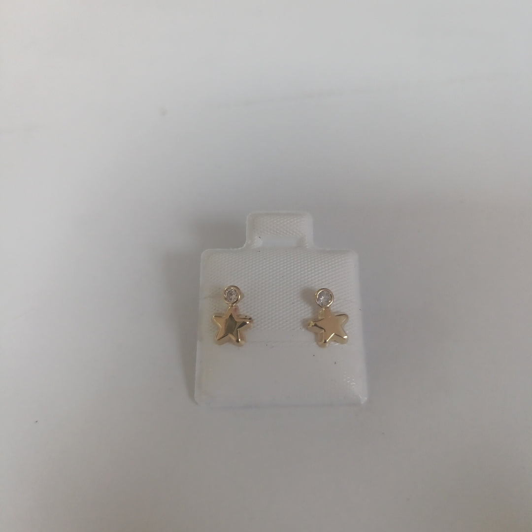 BROQUELES BROQUEL FIG ESTRELLA C CIRCONIA 14K 0.2603 GR (NUEVO)