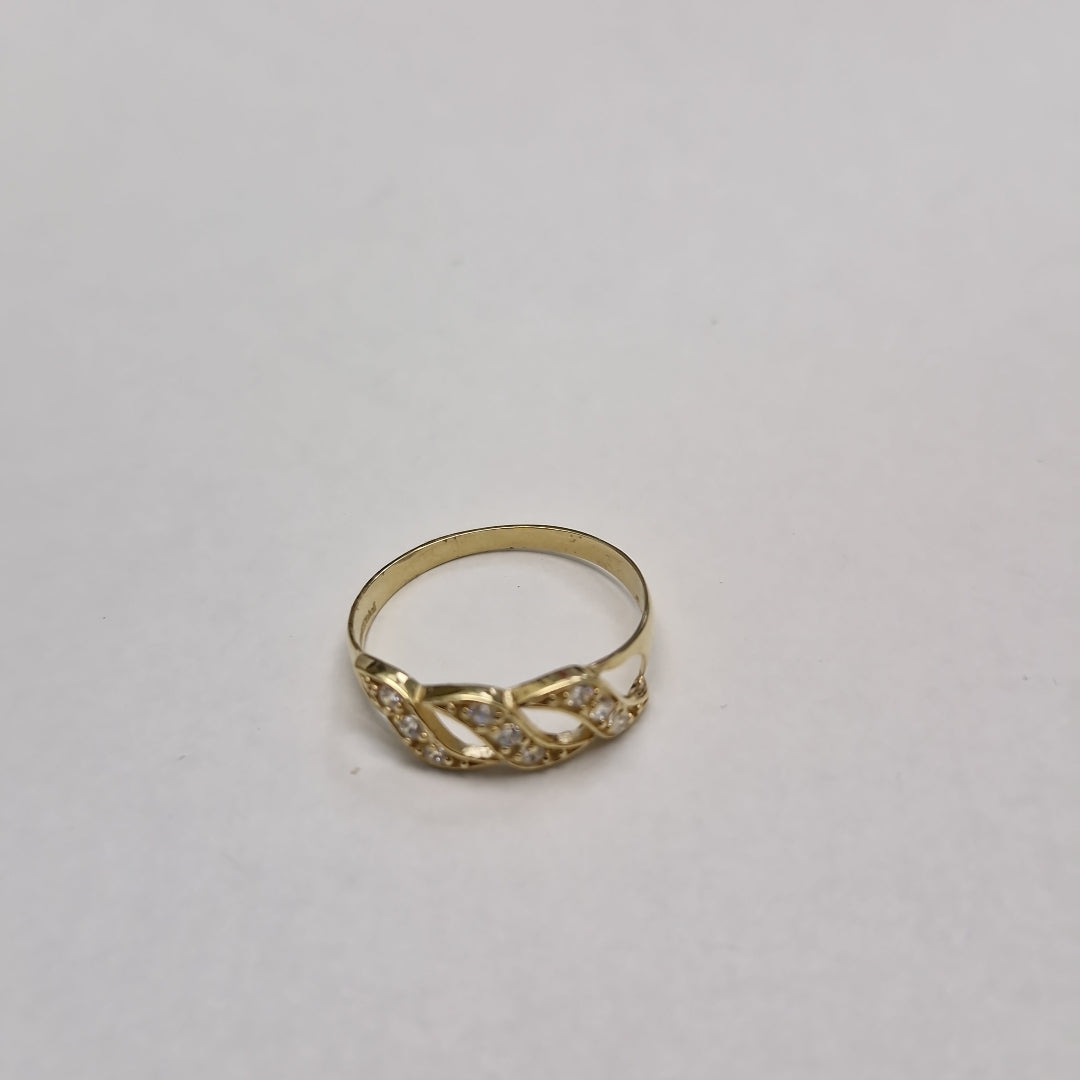 ANILLOS C CIRCONIAS 14K TALLA 7 1.3 GR (NUEVO)
