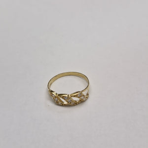 ANILLOS C CIRCONIAS 14K TALLA 7 1.3 GR (NUEVO)
