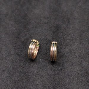 ARRACADAS PAR ORO COMBINADO 14 K 1.5 GRMS (SEMINUEVO)