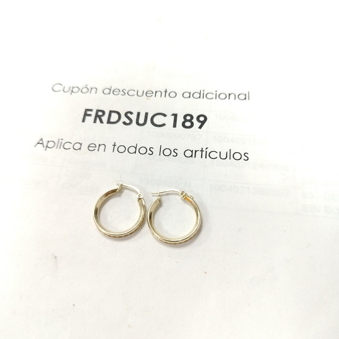 ARETES ARRACADAS CON CIRCONIAS 10K 1.7 GR (NUEVO)