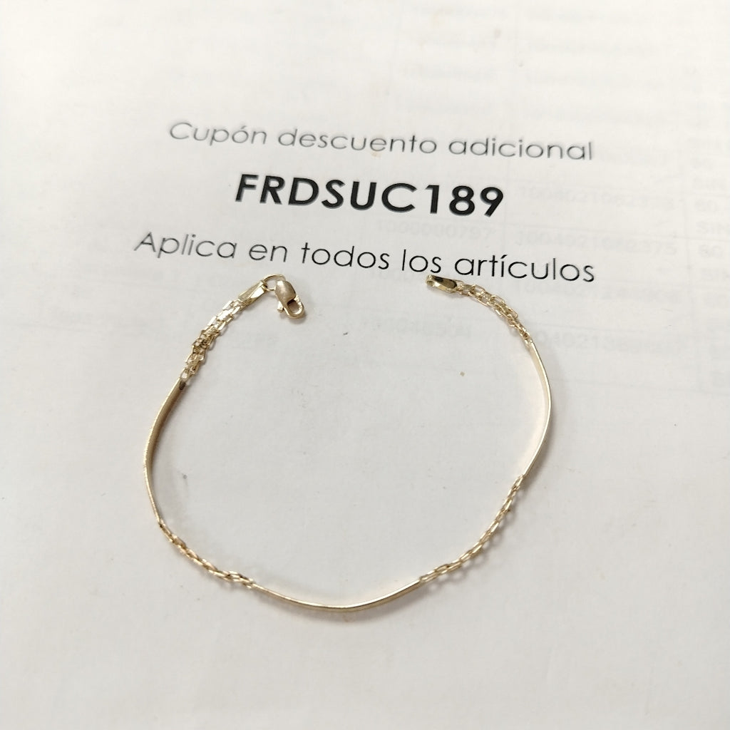 PULSERA ESPECIAL 10K 18 CM 2.5 GR (NUEVO)
