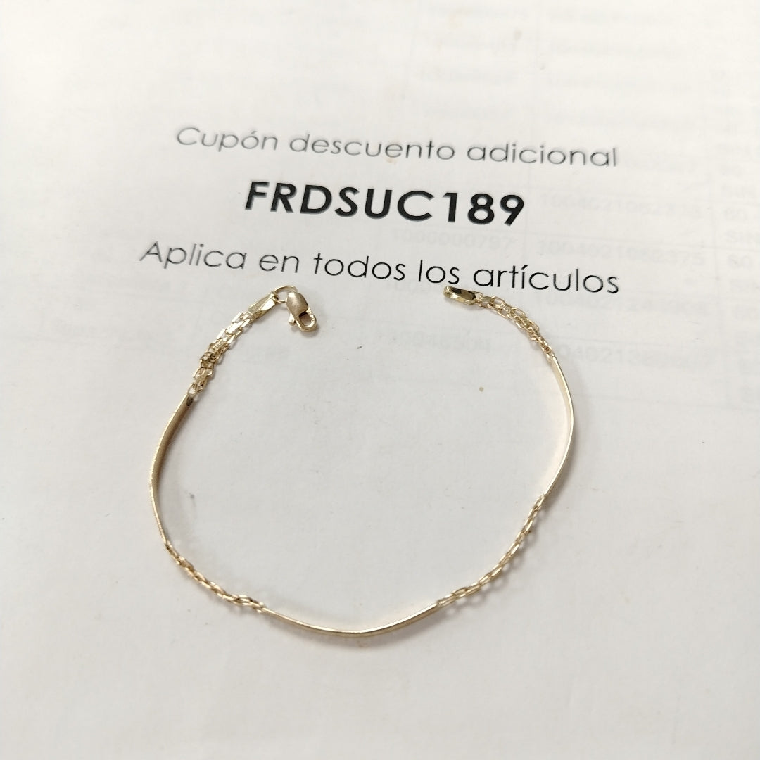 PULSERA ESPECIAL 10K 18 CM 2.5 GR (NUEVO)