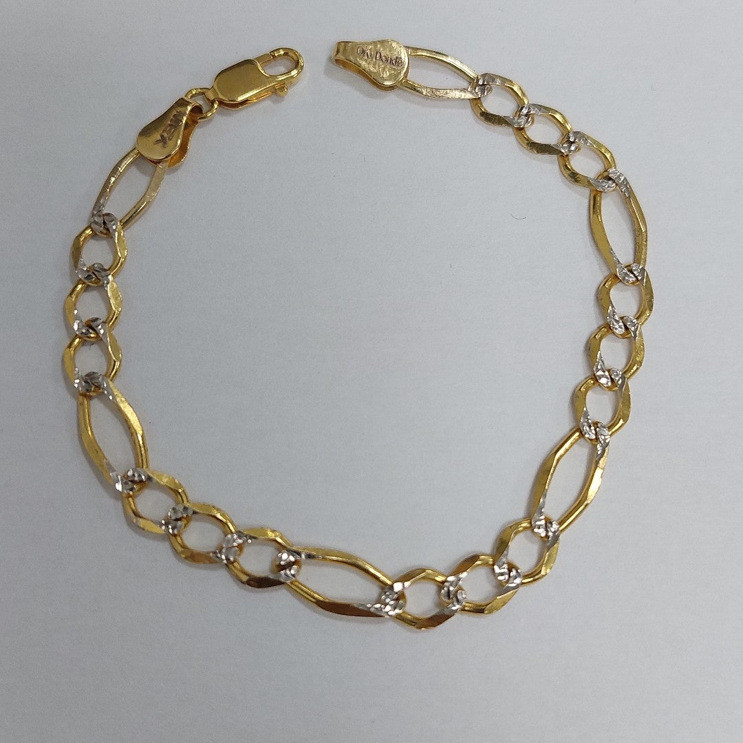 PULSERAS TEJIDO 3X1 ORO 14K 18 CM 5.9 GR (NUEVO)