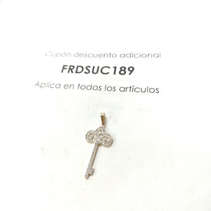 DIJE LLAVE C CIRCONIAS 14K 1.6 GR (NUEVO)