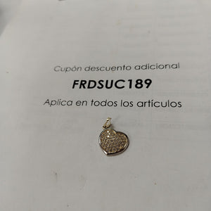 DIJE CORAZON CON CIRCONIAS 14K 1.8 GR (NUEVO)