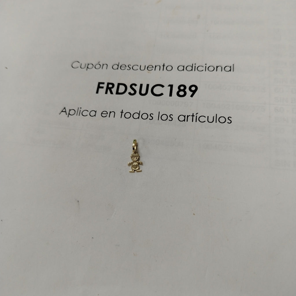 DIJE NIÑO 10K 0.3 GR (NUEVO)