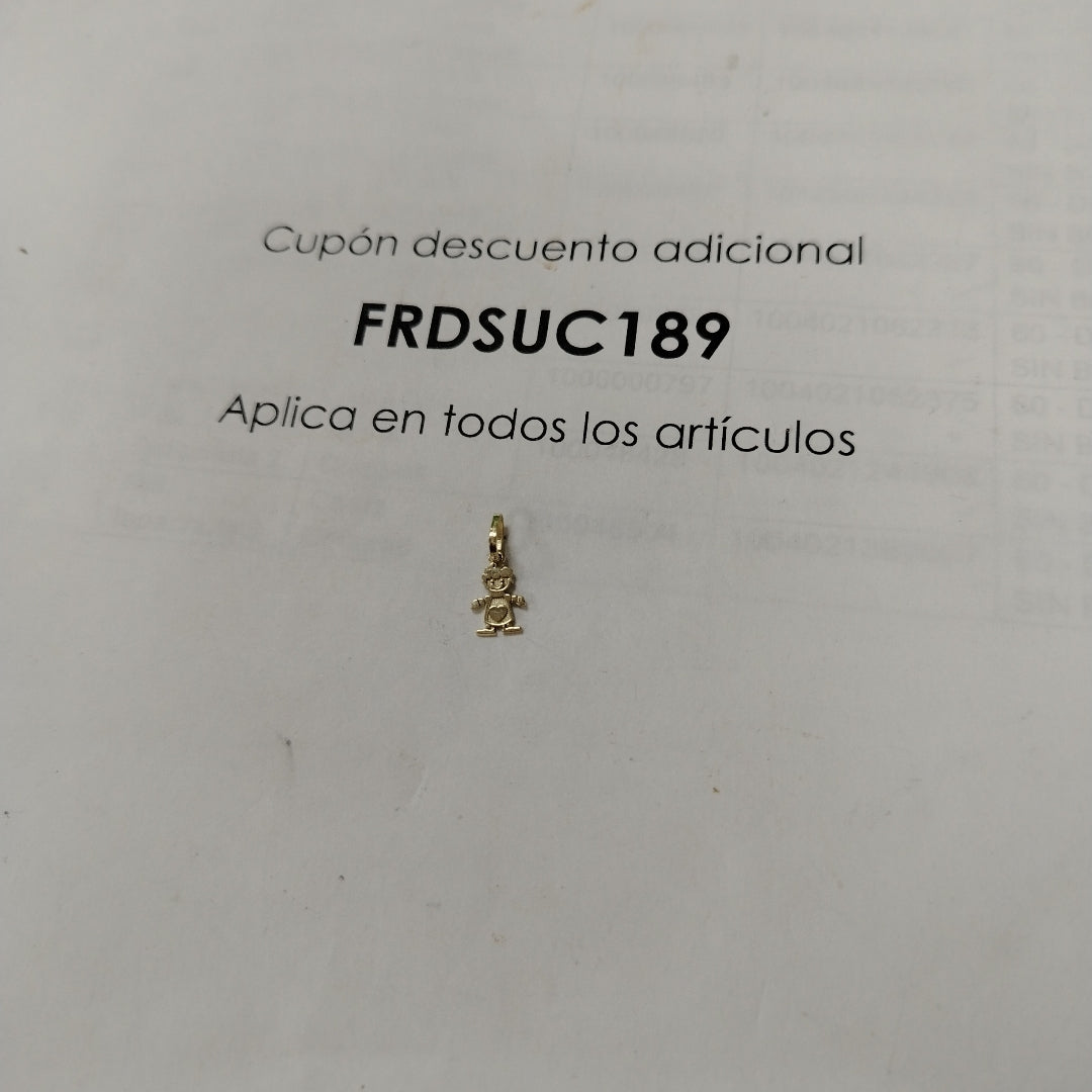 DIJE NIÑO 10K 0.3 GR (NUEVO)