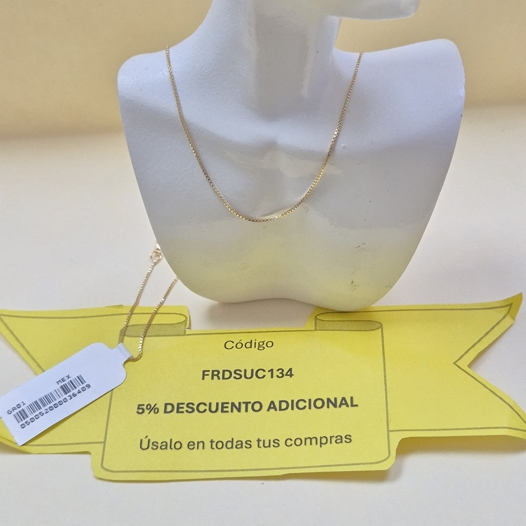 CADENA VENECIANO 14K 50 CM 1.6 GR (NUEVO)