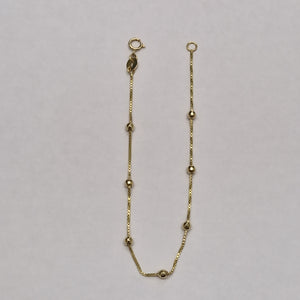 PULSERA ESPECIAL CON BOLITAS 14K 18 CM 1.4 GR (NUEVO)