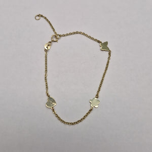 PULSERA ESPECIAL C FIGURAS 14K 18 CM 1.7 GR (NUEVO)