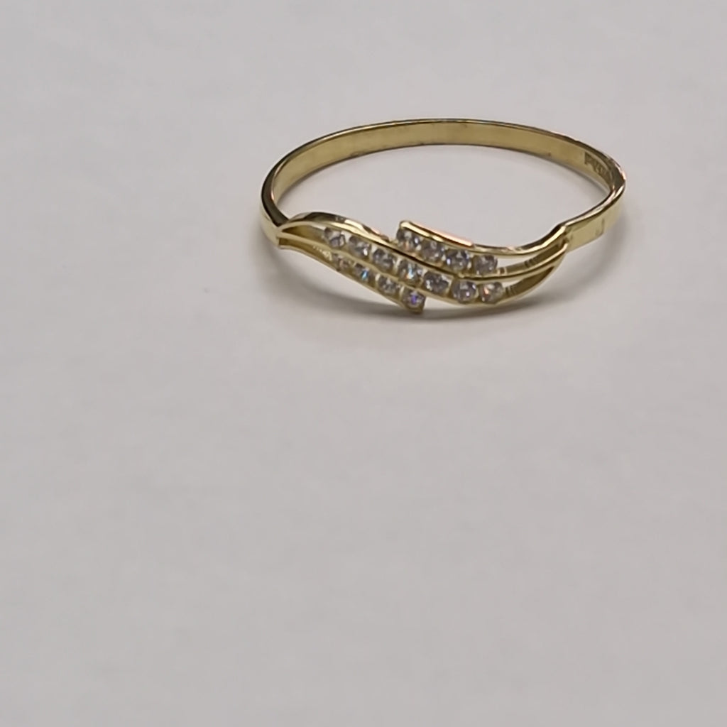 ANILLOS C CIRCONIAS 14K TALLA 8 0.8 GR (NUEVO)