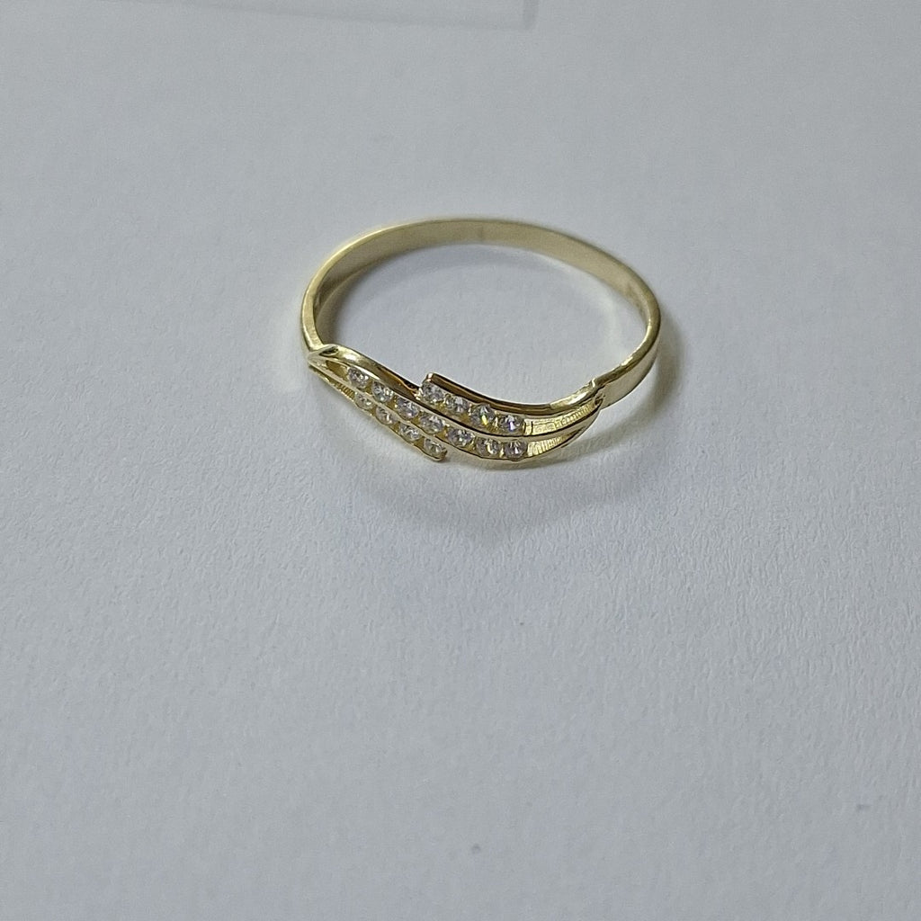 ANILLOS CON CIRCONIAS 14K TALLA 7 0.9 GR (NUEVO)