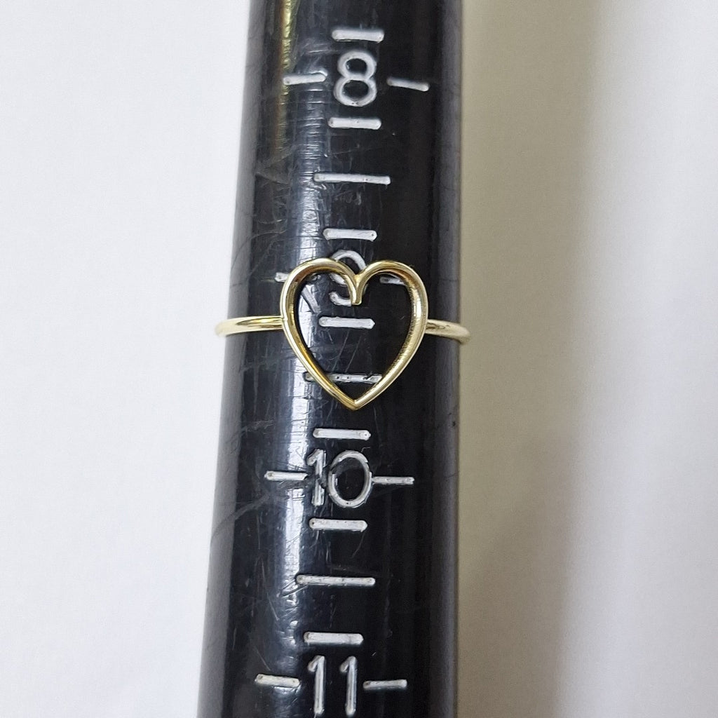 ANILLOS ANILLITO FIG CORAZON 10K TALLA 9 0.8 GR (NUEVO)