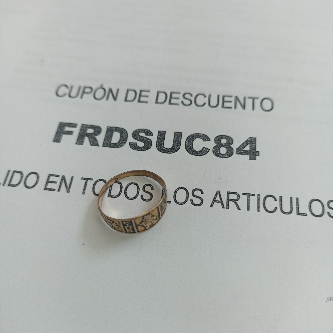 ANILLO DE GRADUACIÓN ORO 8 K 0.8 GRMS (SEMINUEVO)