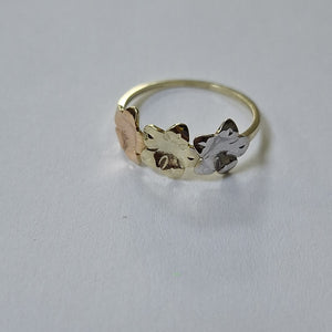 ANILLOS ANILLITO FIG FLORES 10K TALLA 7 1.2 GR (NUEVO)