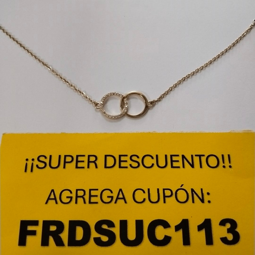 PULSERA TEJIDO ESPECIAL FIG AROS UNIDOS C CIRCS 14K 18 CM 2.1 GR (NUEVO)